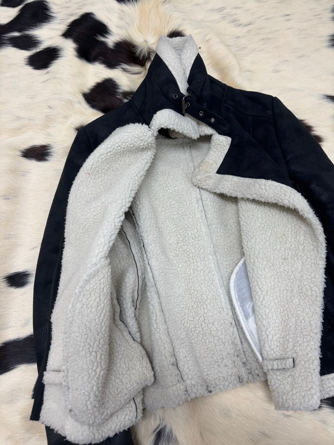 Black Bleach Wash Neck Buckle Chic Musta 상품이미지5