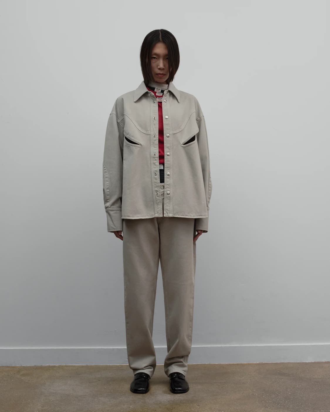 [S,M,L]커미션 25fw Rider 오버 셔츠 상품이미지4