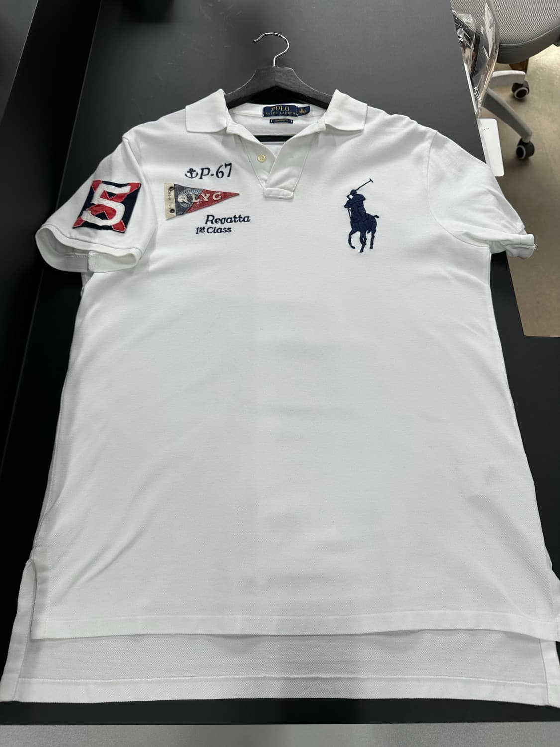 폴로랄프로렌 마린 플래그패치넘버링 빅포니 PK반팔티 상품이미지5