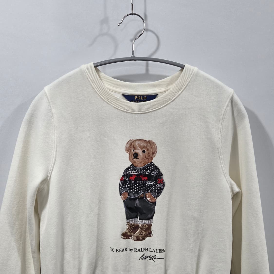 폴로랄프로렌 걸즈 폴로베어 맨투맨 원피스 L/12/14 상품이미지2