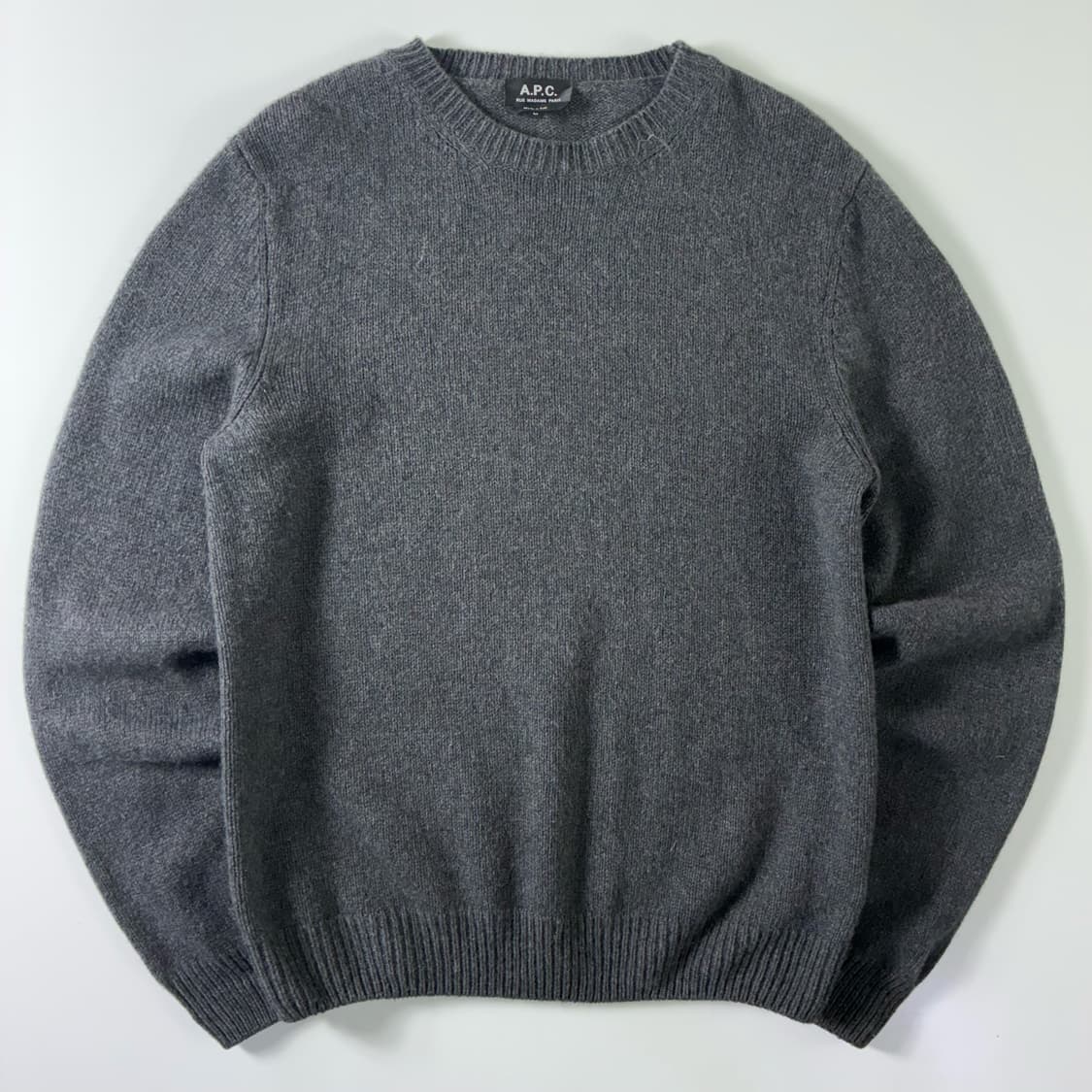 A.P.C.  아페쎄 그레이 캐시미어 울 크루넥 니트  상품이미지1