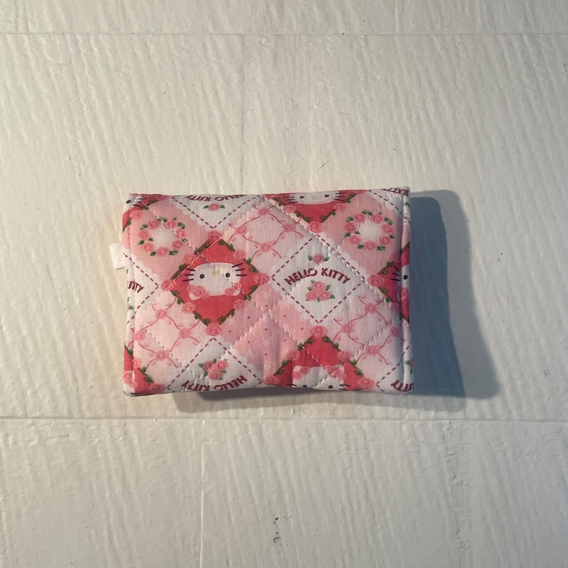 [ 핸드메이드 ] 헬로키티 장미 원단 똑딱이 카드지갑 상품이미지4