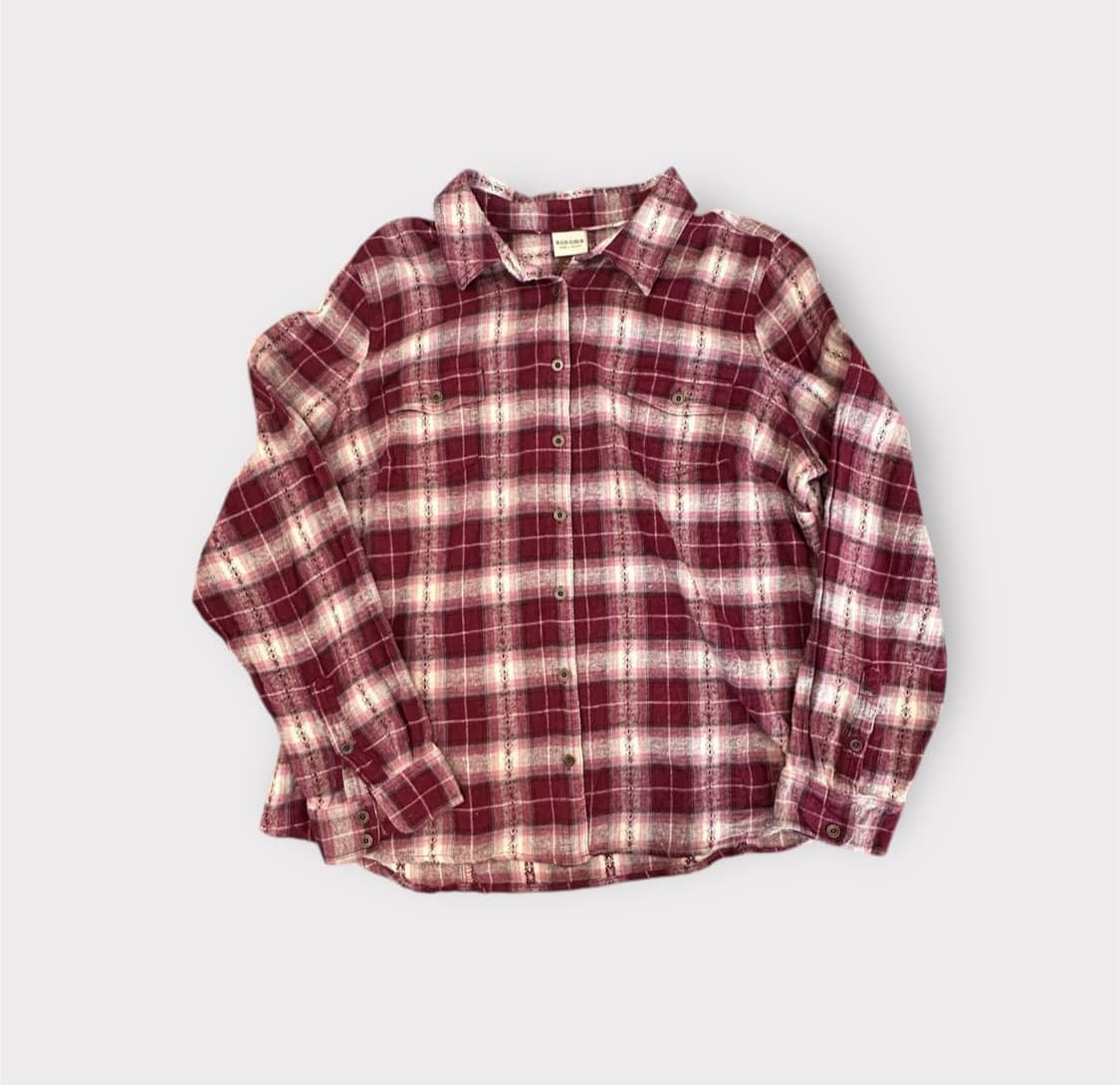 체리빛 체크셔츠 상품이미지1