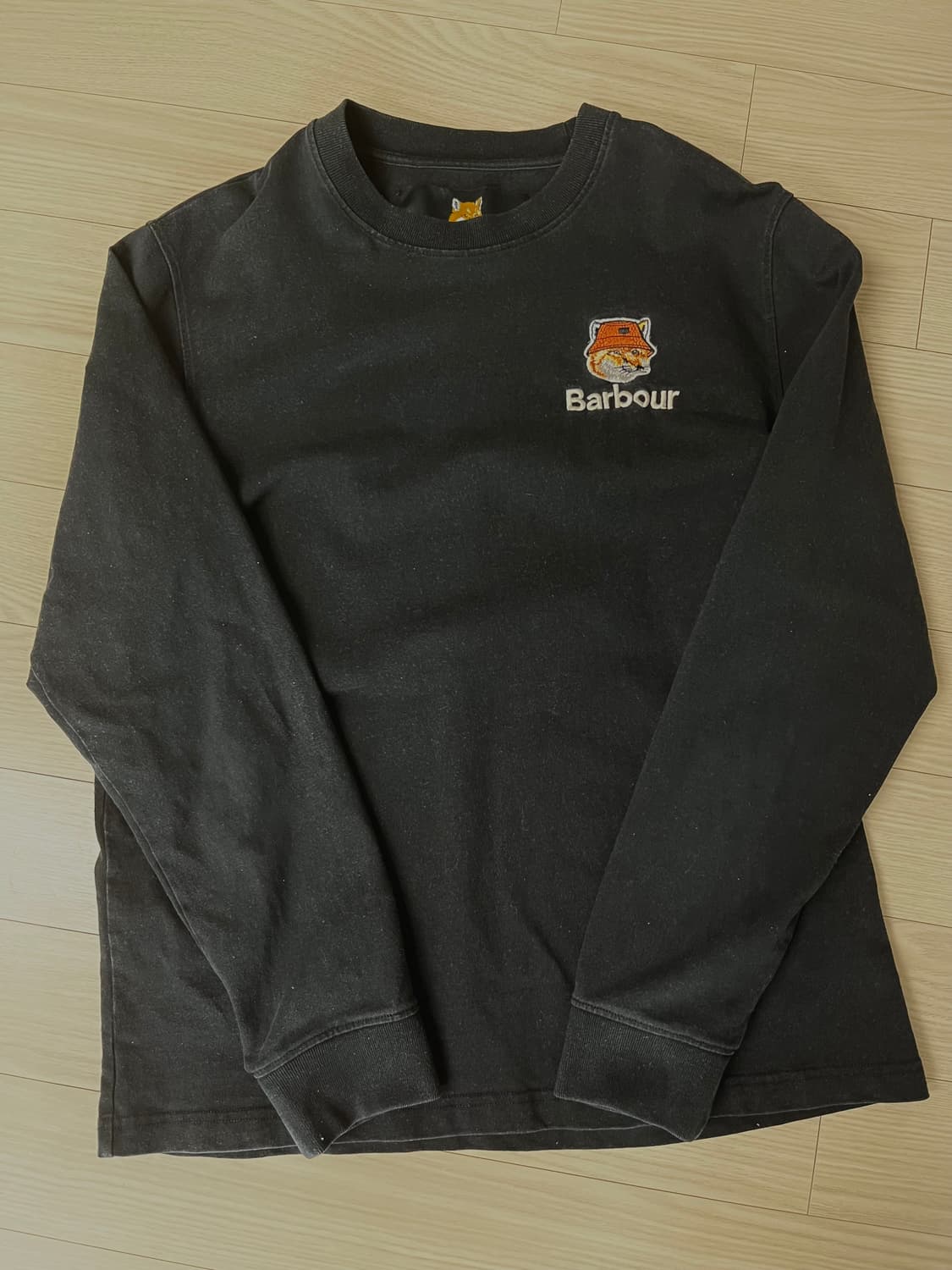 바버 X 메종키츠네 롱슬리브 블랙 M 상품이미지1