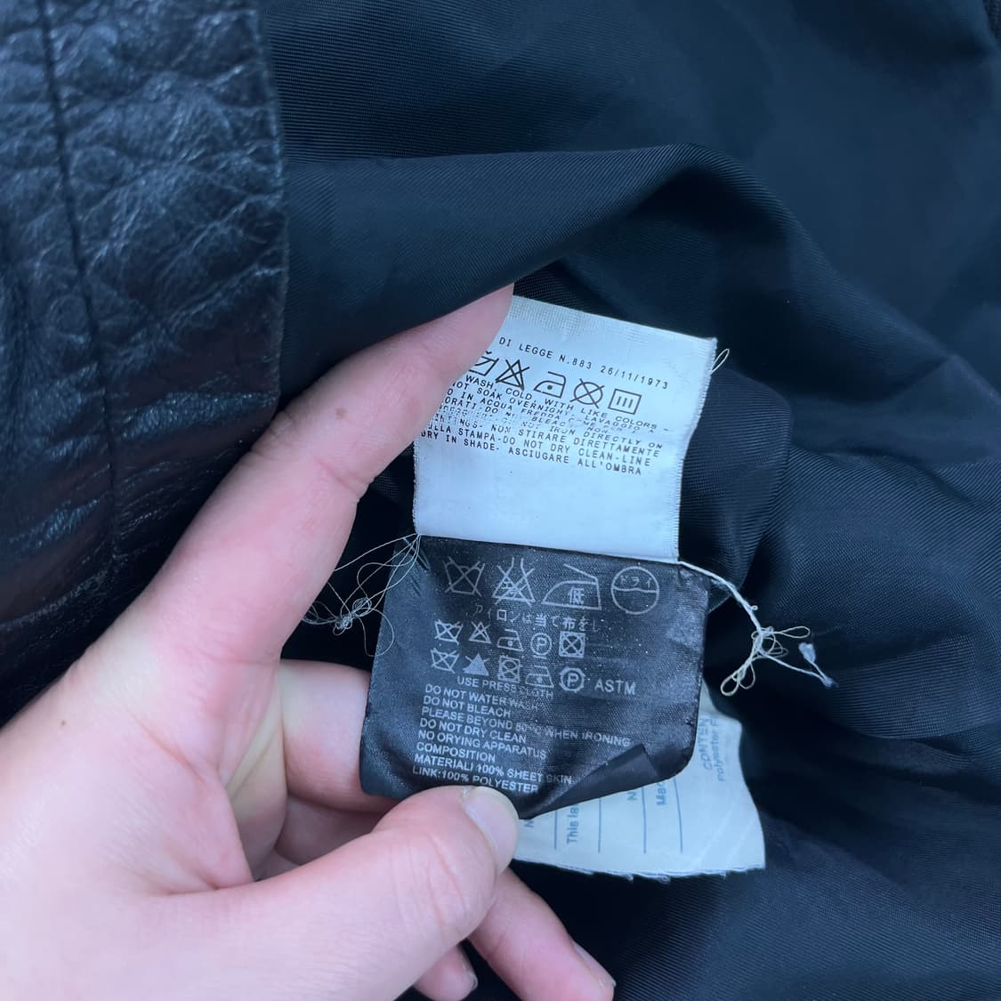 W 100 버버리 90s 램스킨 가죽 자켓 상품이미지9