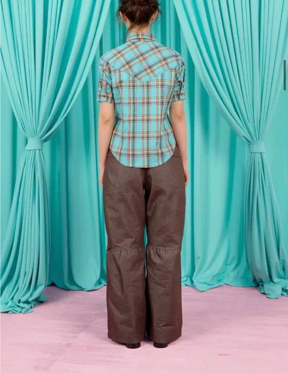 heretic 헤레틱 체크 쇼츠 슬리브 셔츠 상품이미지4