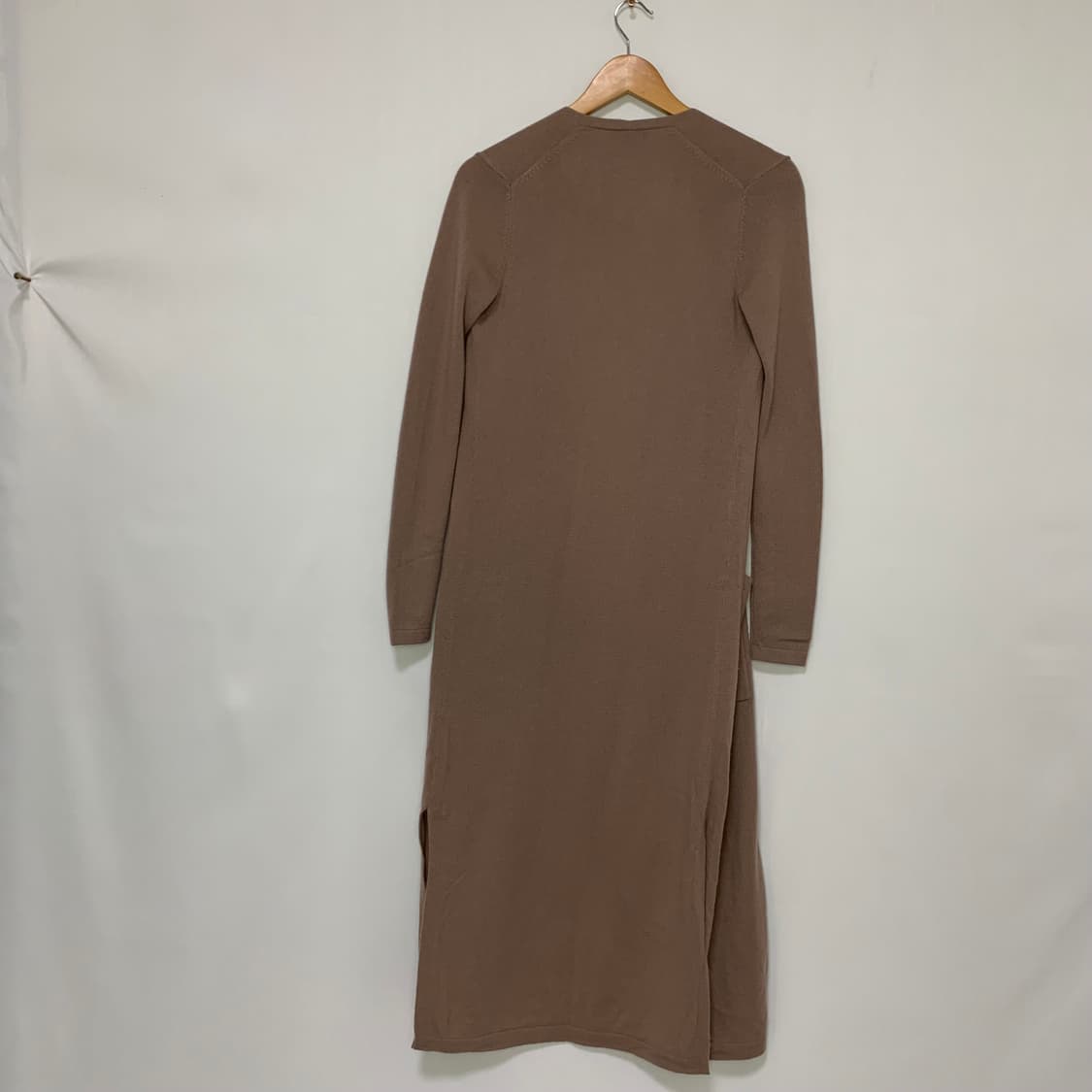 띠어리 캐시미어 100 롱 오픈형 로브 가디건 인디핑크 빈티지 여성 상품이미지6