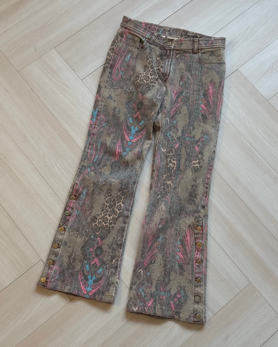 [GK] mixed pattern boot cut pants 상품이미지5