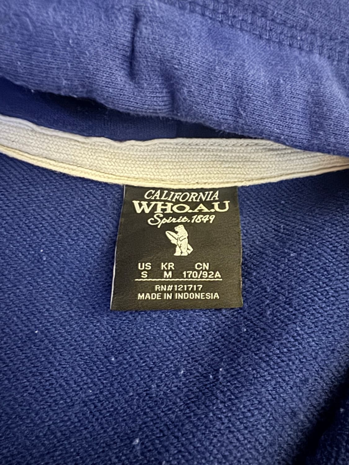 후아유 네이비 후드집업 M  상품이미지3