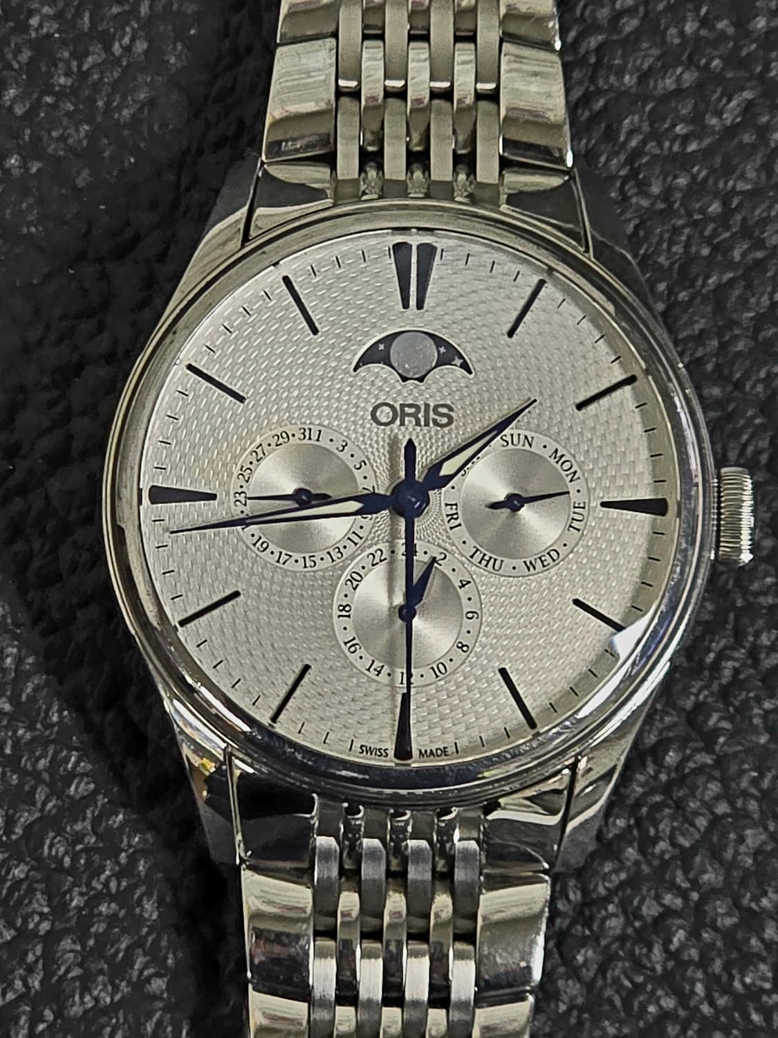 오리스시계 781 7729 4051 오리스 아뜰리에 문페이즈 블루핸즈 자 상품이미지2