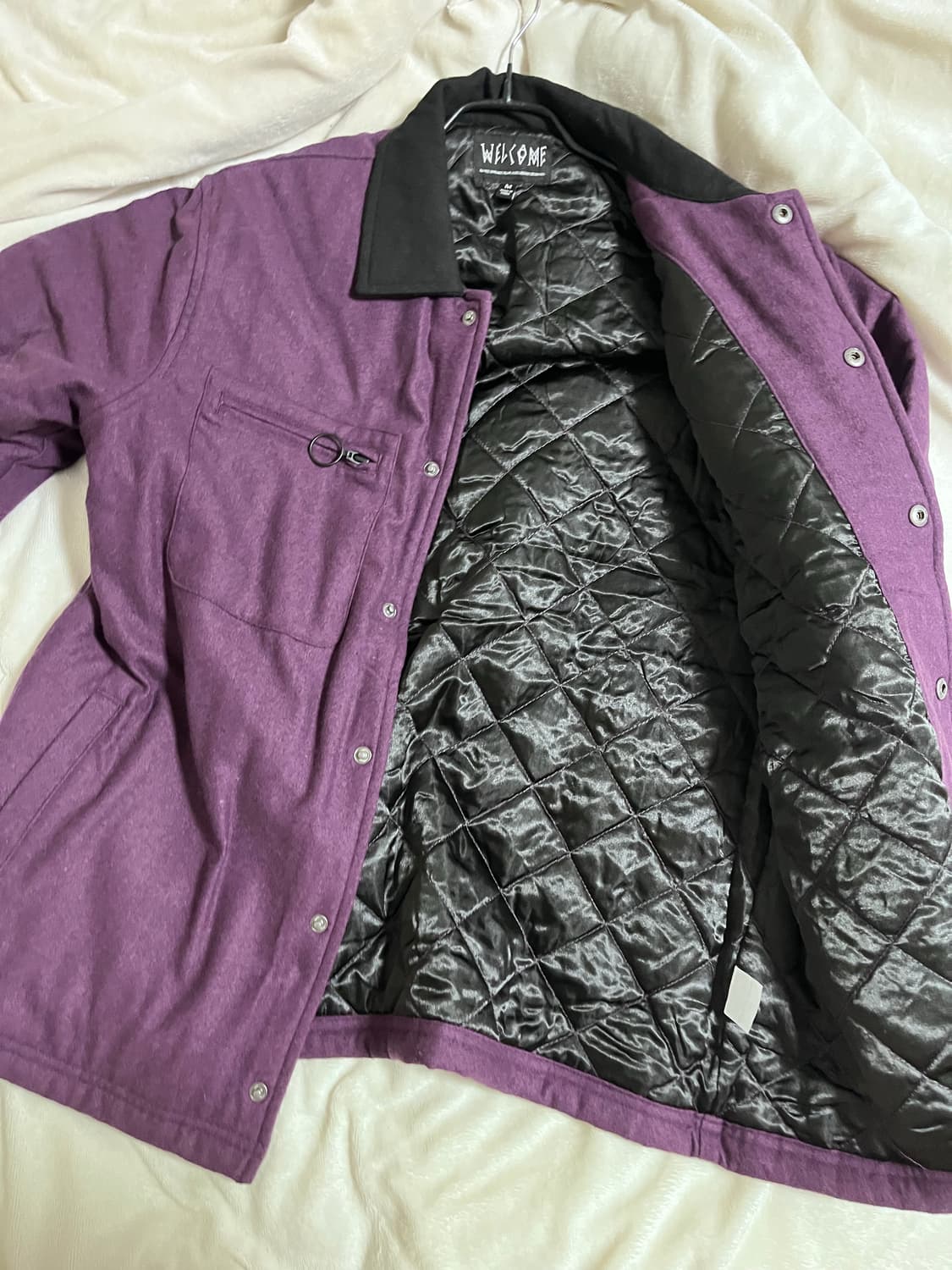 WELCOME 스케이트보드 퍼플 자켓 m사이즈 상품이미지4