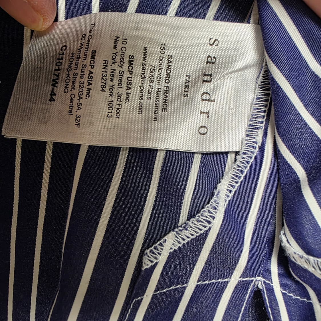 산드로옴므 스트라이프 오버셔츠 L 상품이미지3