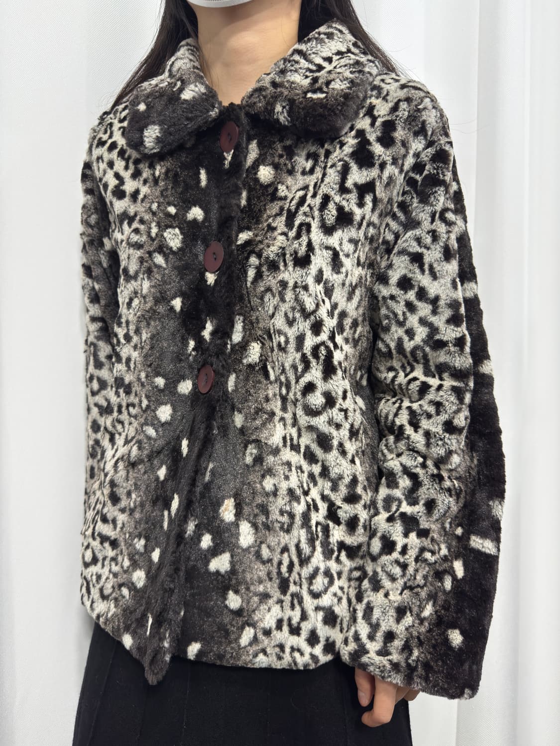 leopard gradation fur jacket 상품이미지3