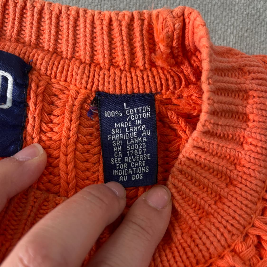 105 갭 90s 올드스쿨 코튼 니트  상품이미지3