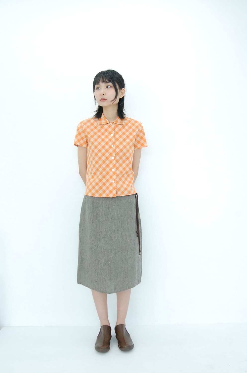 Agnes b linen skirt 상품이미지4
