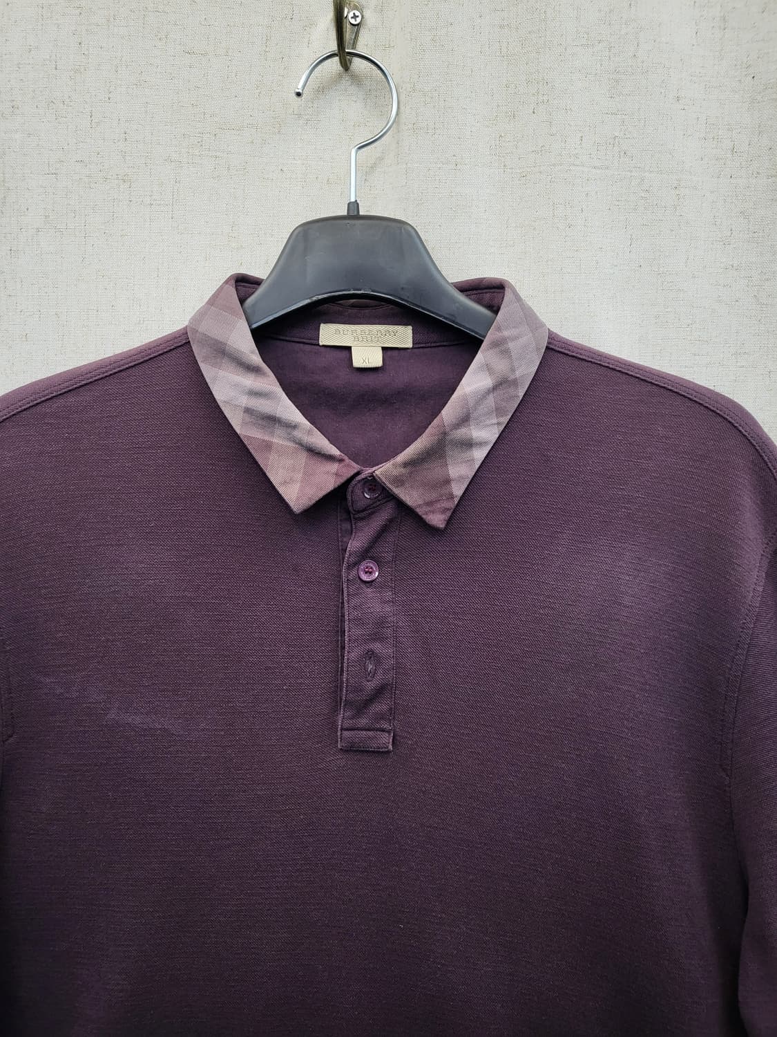 버버리 체크 반팔 폴로티 상품이미지3