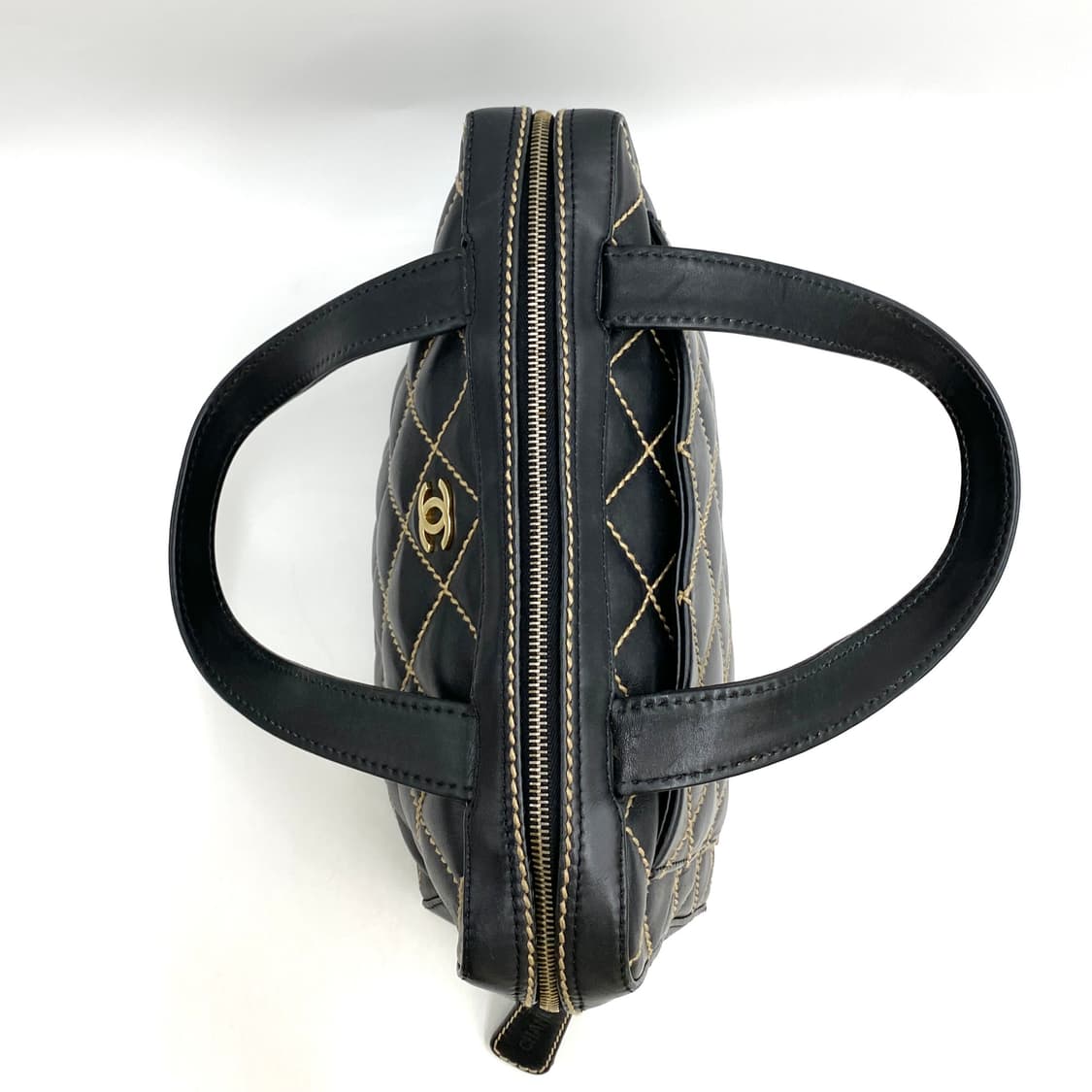 샤넬 빈티지 와일드 스티치 토트백 블랙 상품이미지5