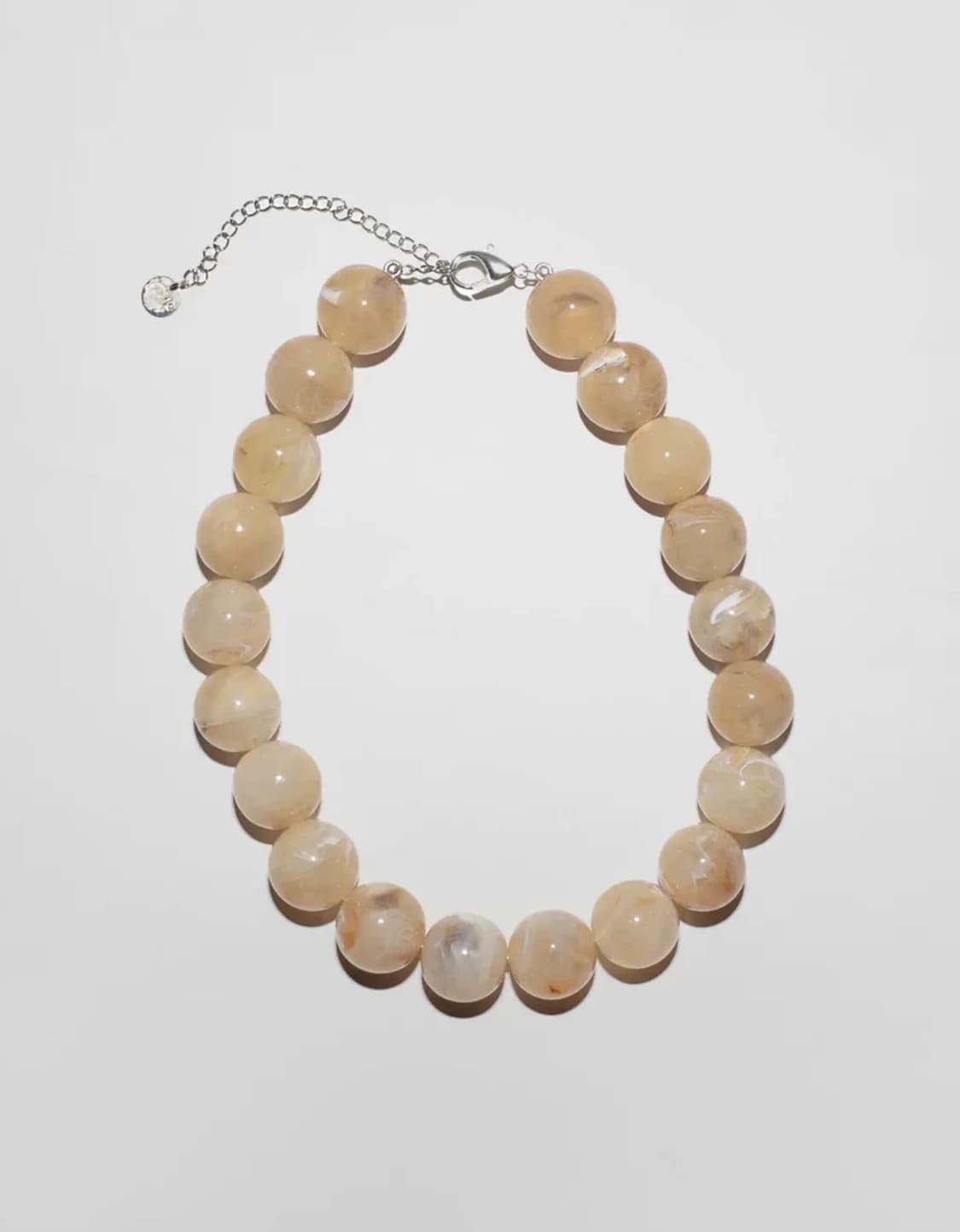 팔로마울 Corbetti 마블 목걸이/베이지 상품이미지1