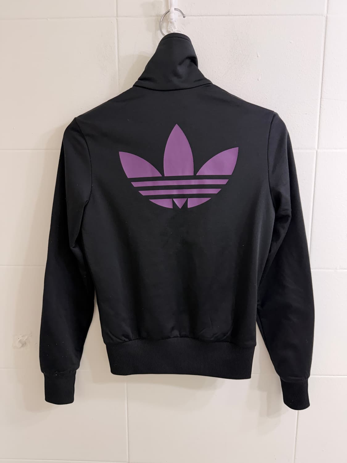 (상의 세트) 아디다스 퍼플 블랙 져지 + 체크 펑크 집업 베스트 세트 상품이미지4