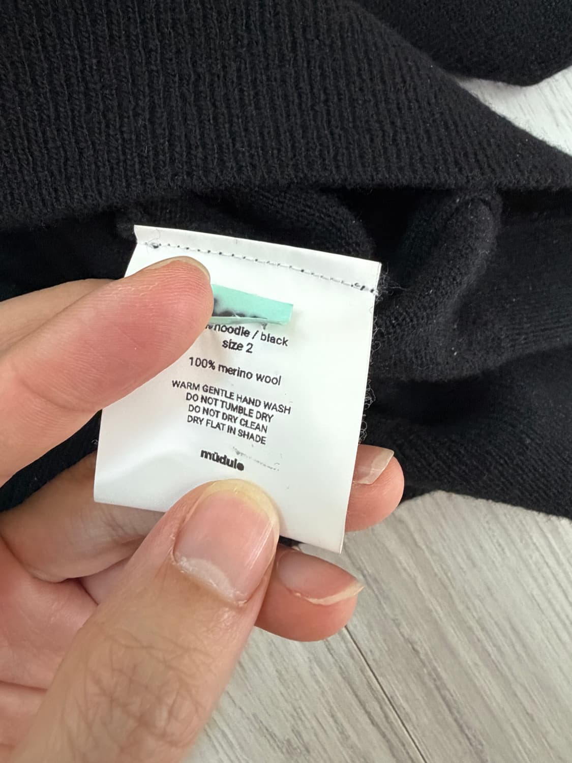 머듈 니트후드 블랙 2사이즈 상품이미지2