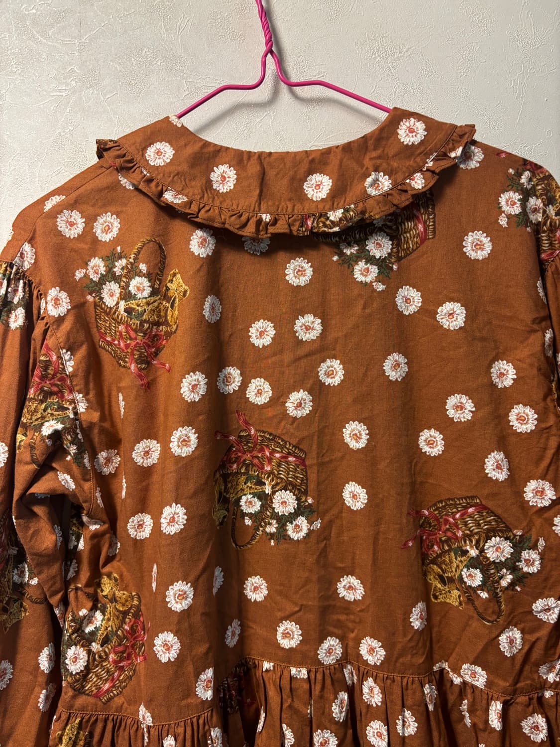 El anche 브라운 플라워 패턴 원피스 상품이미지5