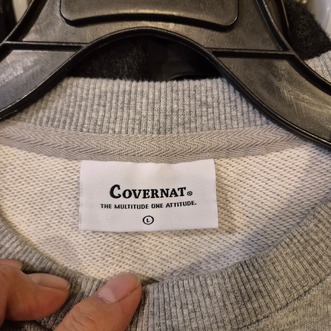 L 커버낫 그레이 맨투맨  상품이미지3