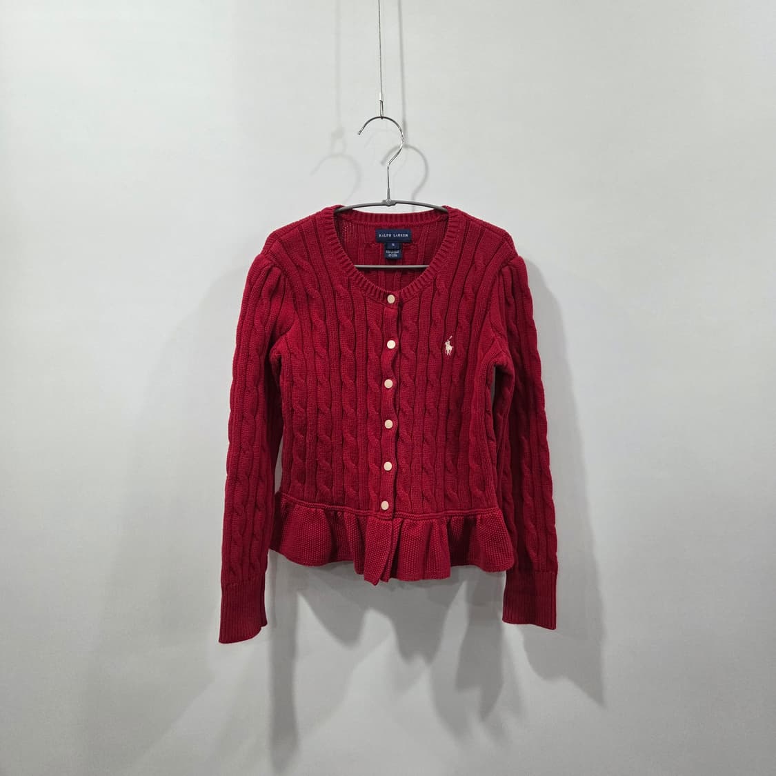폴로랄프로렌 걸즈 케이블 니트 프릴 가디건 6  상품이미지1