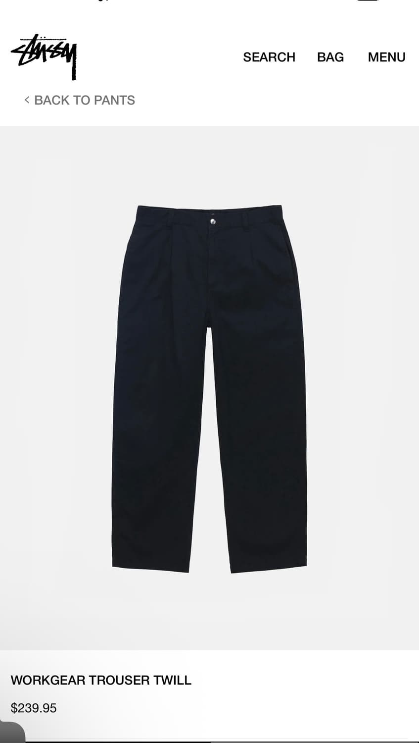 스투시 워크기어 트윌 트라우저 상품이미지2