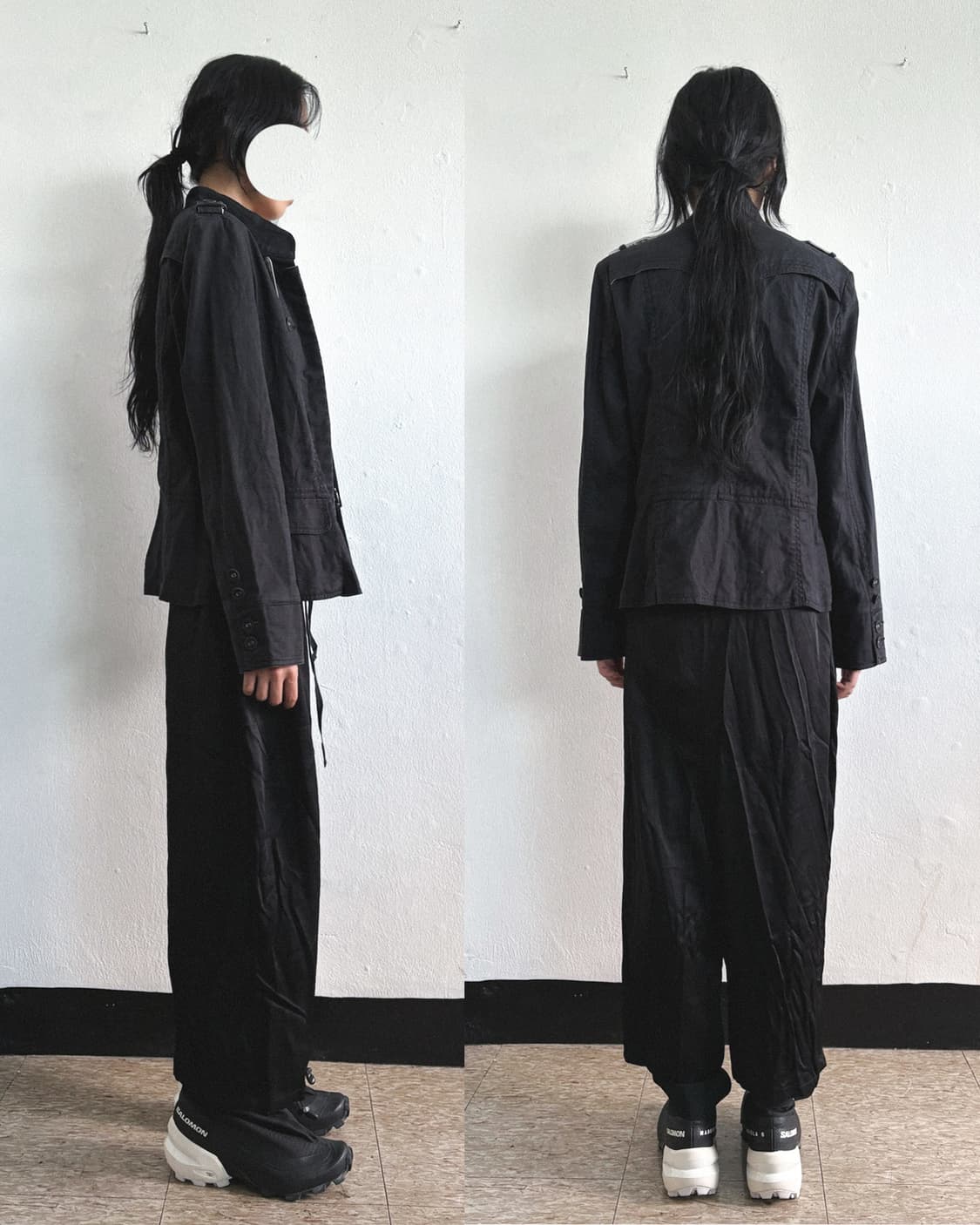 앤드뮐미스터 실크 드레이프 레이어드 팬츠 상품이미지1