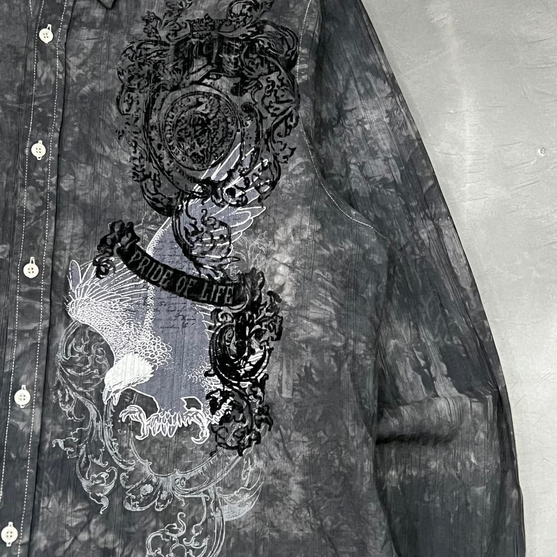  빈티지 프린트 타이다이 셔츠 y15000 상품이미지4