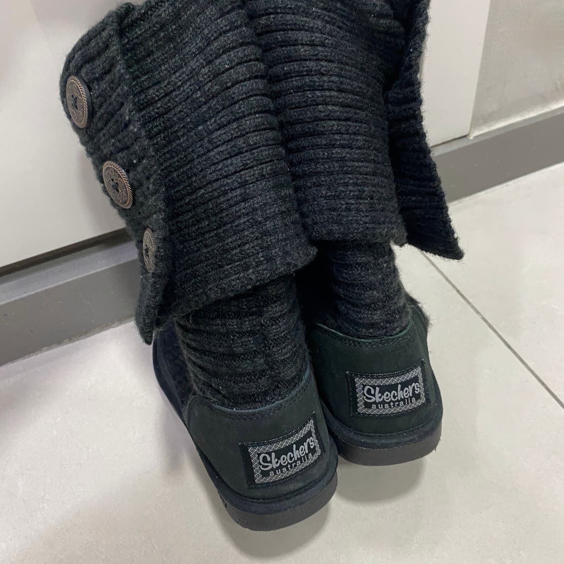 스케쳐스 블랙 니트 카디 부츠 / 빈티지 어그 카디 상품이미지8