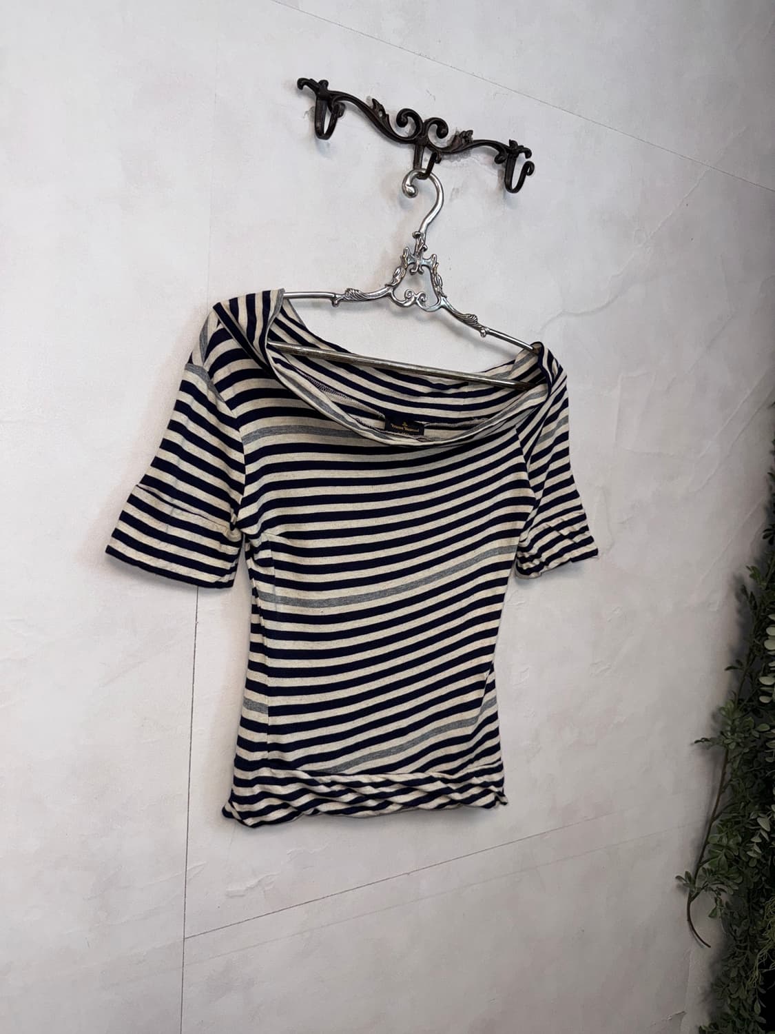 Vivienne Westwood stripe cowl 오프숄더 t 상품이미지3