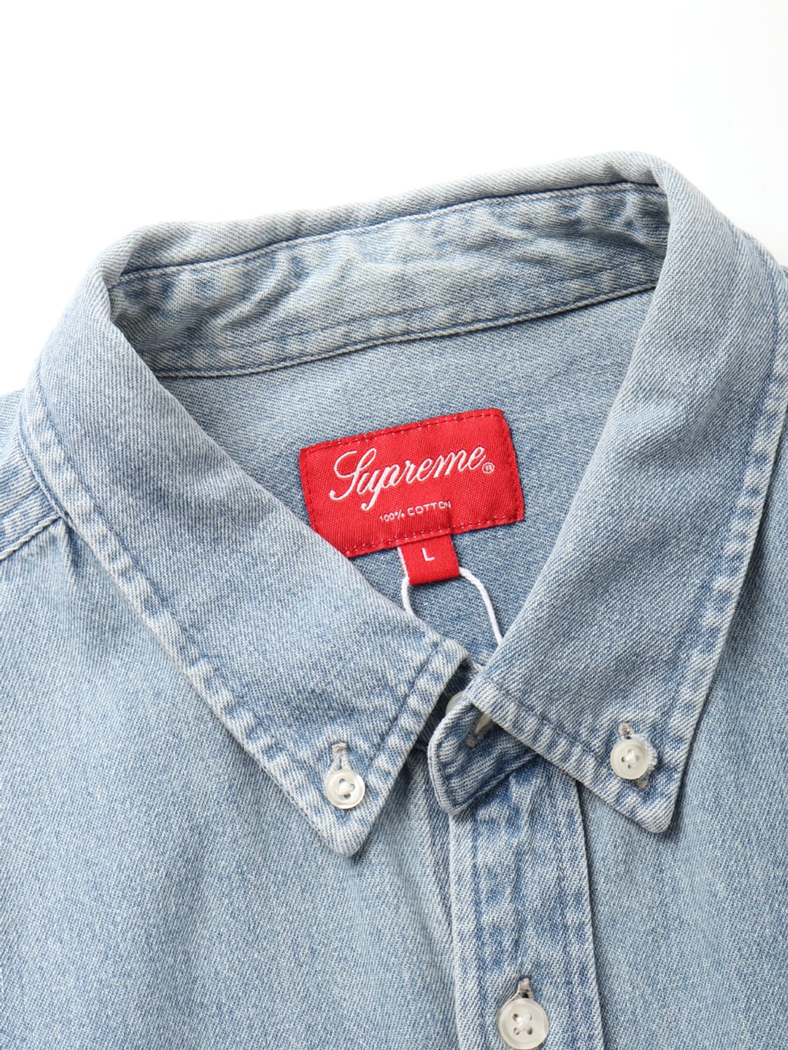 슈프림 Supreme Classic Logo Denim Shirt 상품이미지6