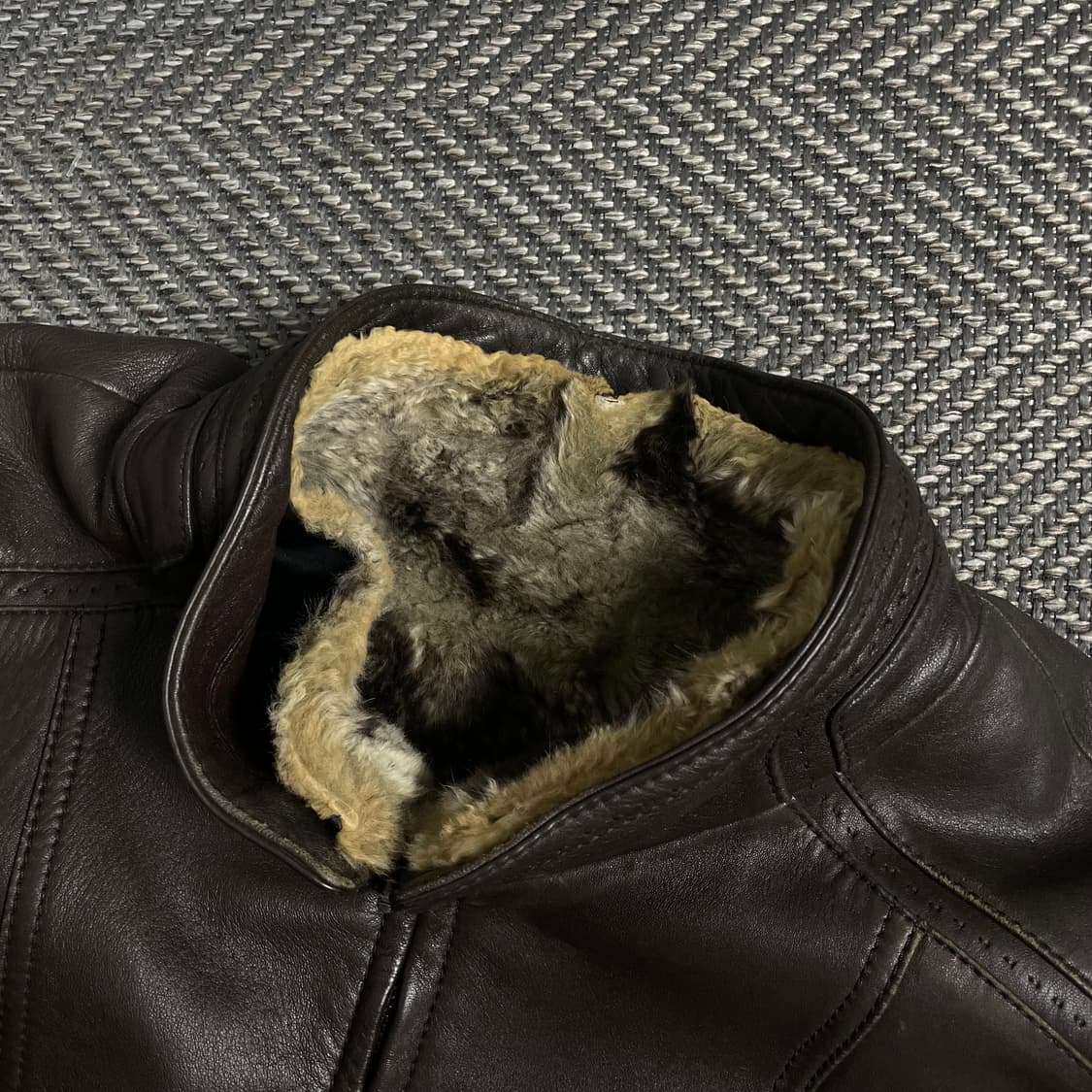 Christian aujard 아카이브 래빗퍼 가죽 자켓 y 4700 상품이미지7