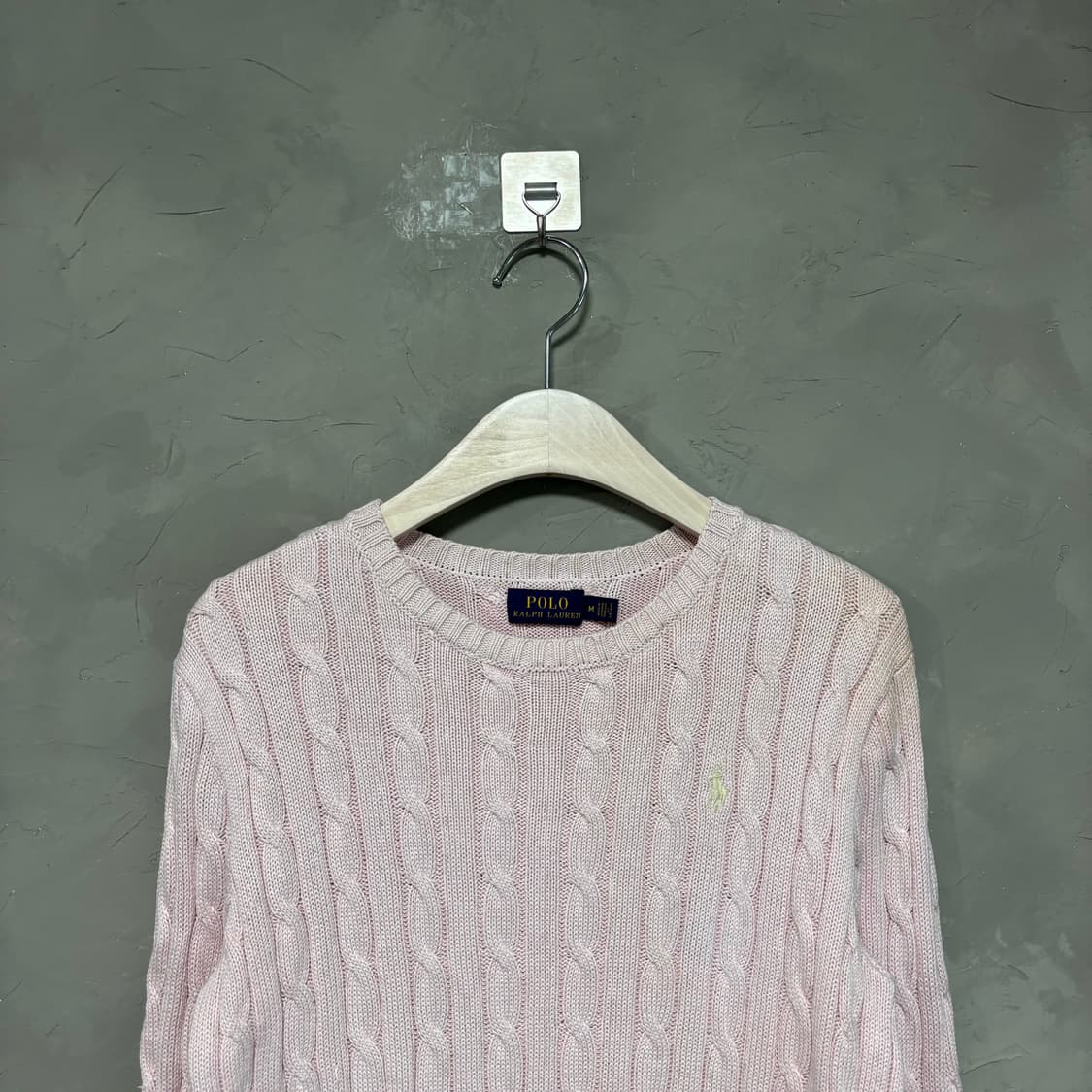 폴로 랄프로렌 꽈배기 니트 연핑크 딸기우유 상품이미지2