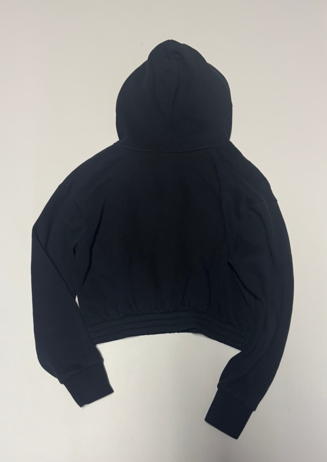 여성 나이키 빅 로고 크롭 기모 후드티 S 블랙 상품이미지2