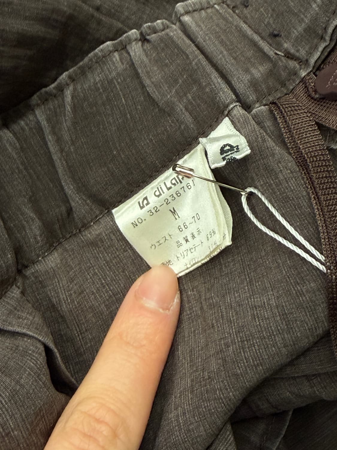 일본빈티지 브라운 글로시 롱스커트 상품이미지9