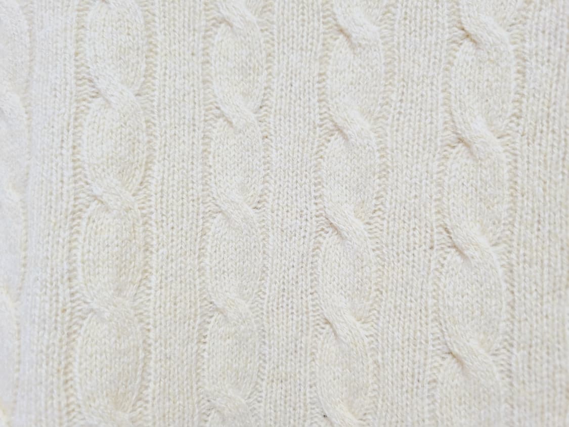 여성 폴로 QR인증 캐시미어 울 케이블 꽈배기 긴팔 니트 스웨터 상품이미지9