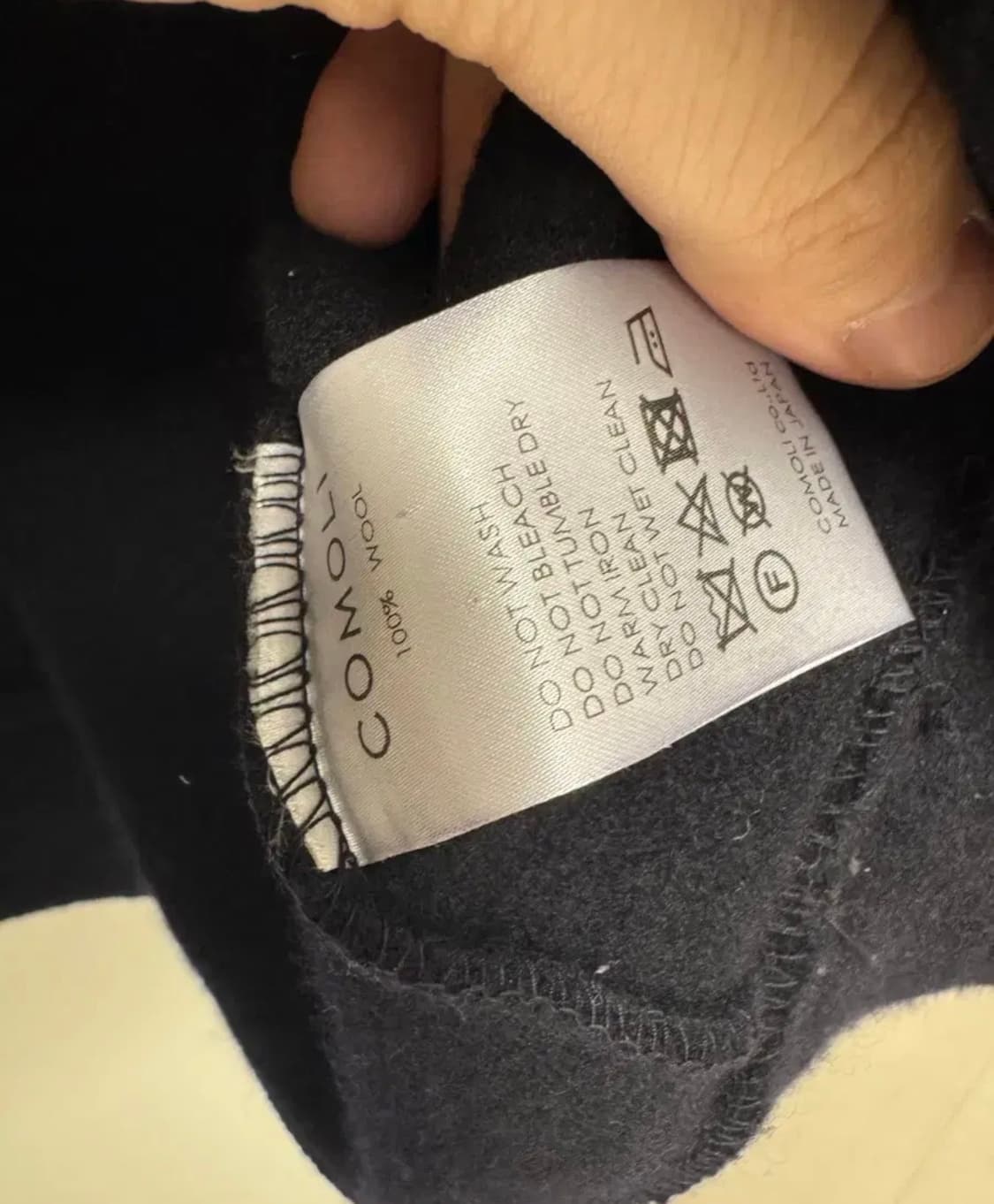 23AW 코모리 울펠트 스웻셋업 3사이즈 다크네이비 상품이미지5