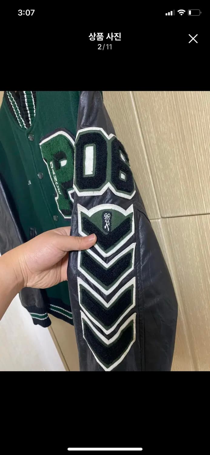 [JG APPAREL] 울레더 바시티 자켓 S사이즈 MADE IN USA 상품이미지2