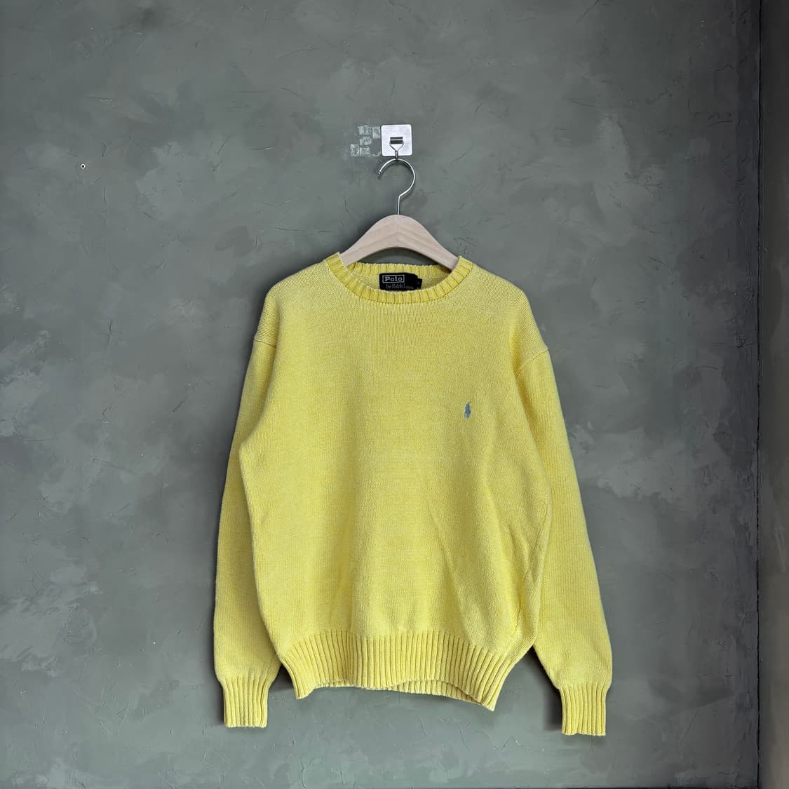 폴로 랄프로렌 라운드넥 니트 노랑 상품이미지1