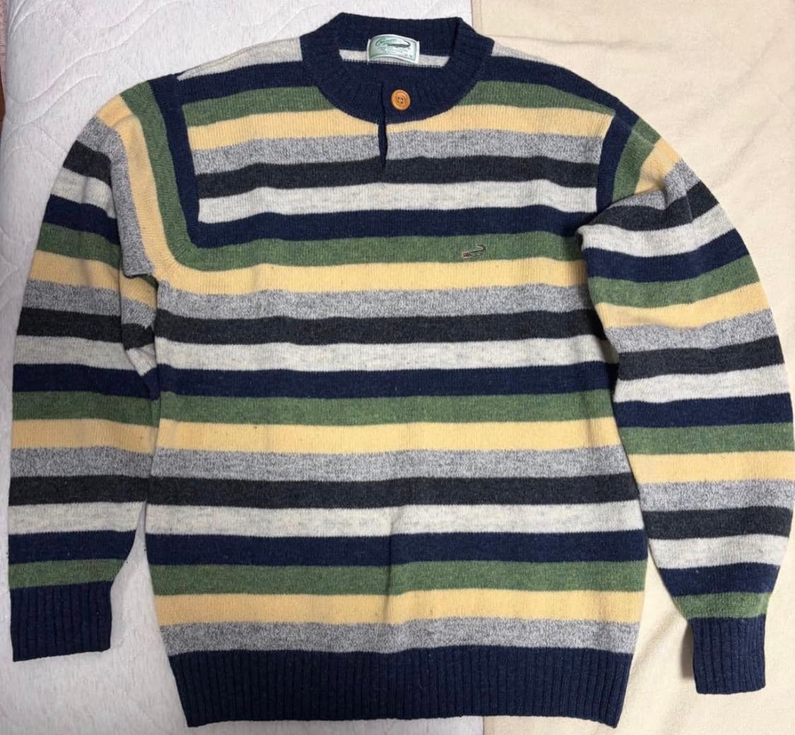 크로커다일 스트라이프 니트 / 크로커다일 빈티지 니트 / 라코스테니트 상품이미지1