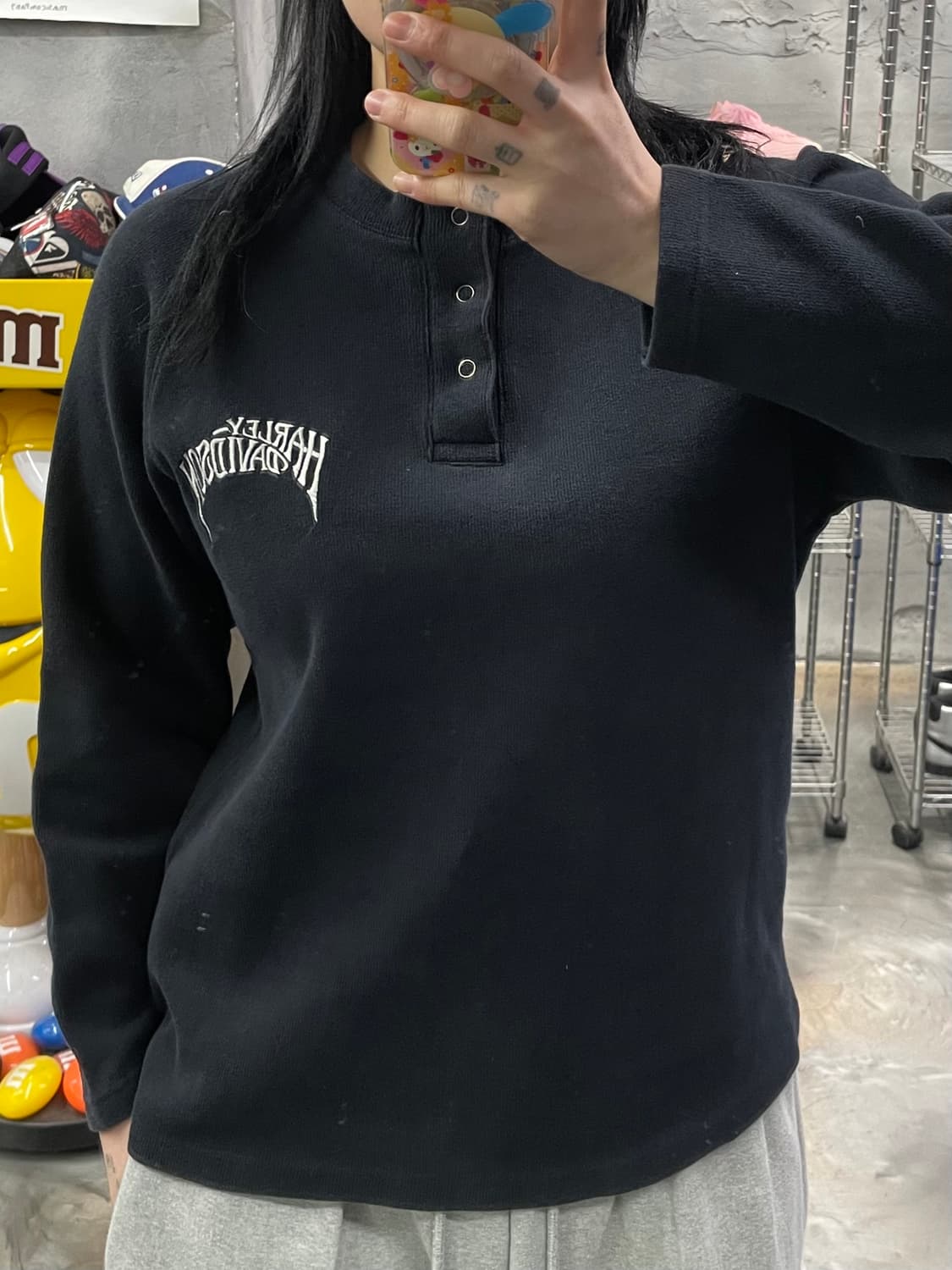 할리데이비슨 헨리넥 엘보패치 스웻셔츠 상품이미지7