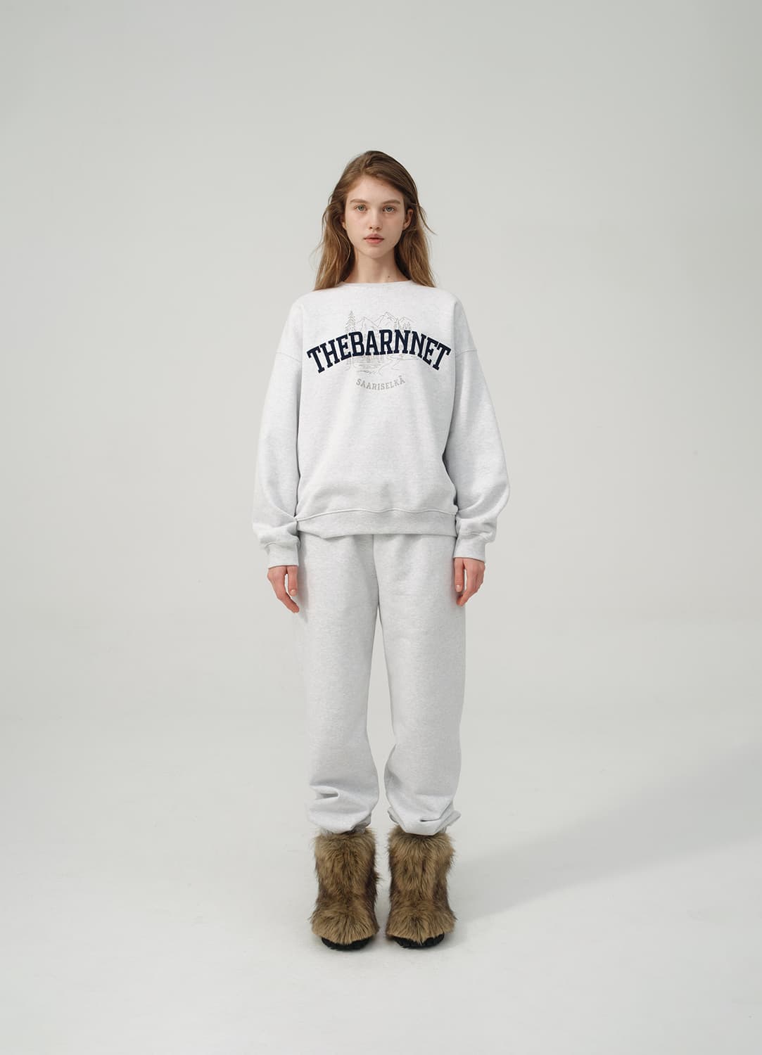 더바넷 Saariselka Logo Sweat Shirt Grey 상품이미지3