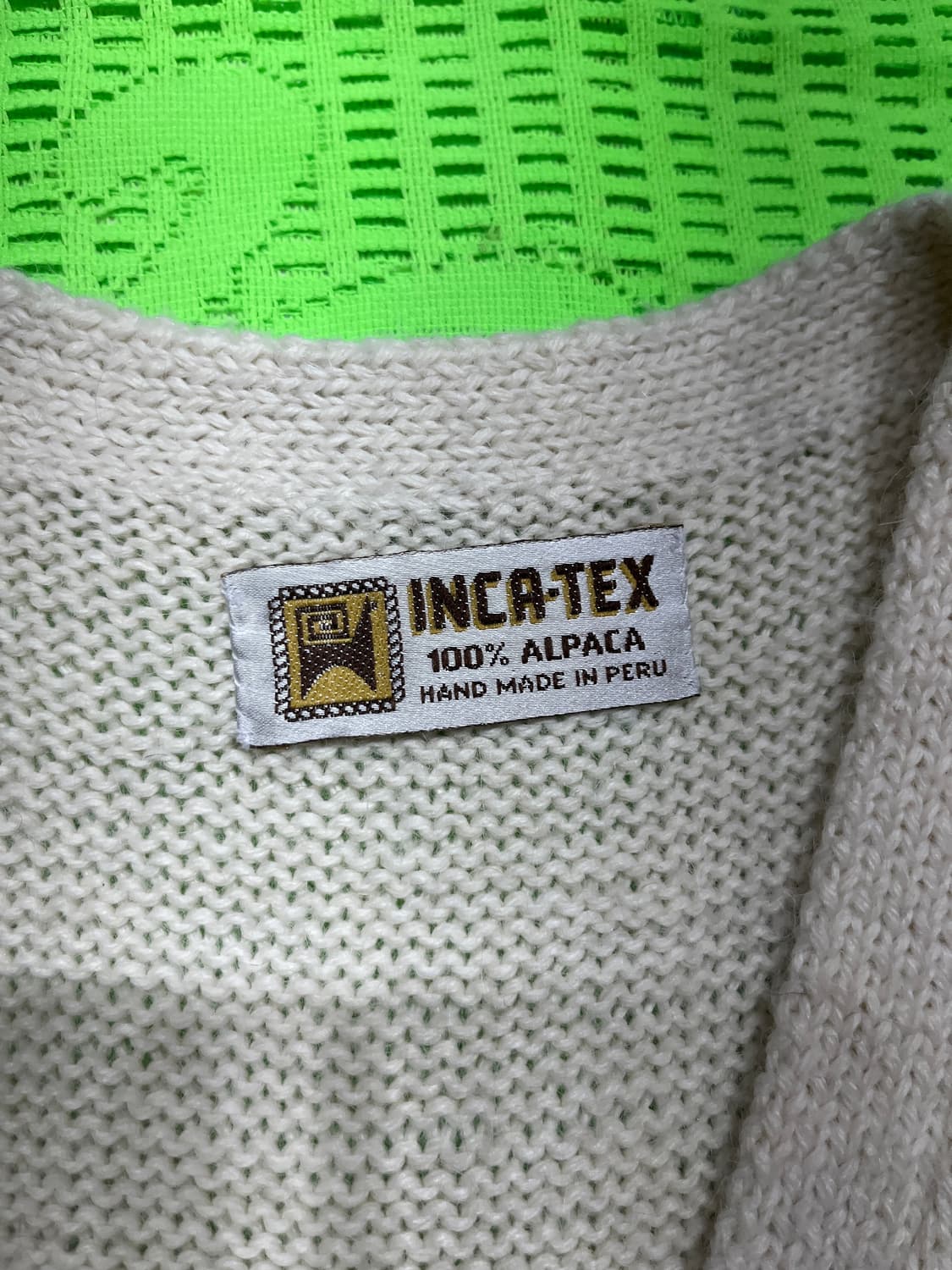 코위찬 Alpaca 100% 부엉이베스트 hand made in peru 상품이미지7