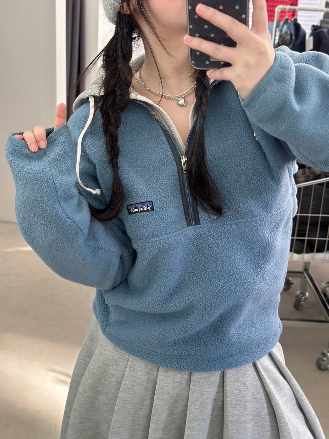 파타고니아 00s 신칠라 뮤트블루 마수피얼 플리스  상품이미지3