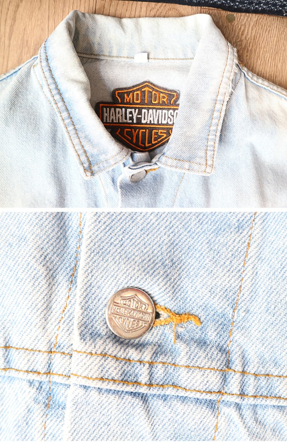 
미국산 90S Harley Davidson 할리데이비슨 빈티지 데님자켓 상품이미지3