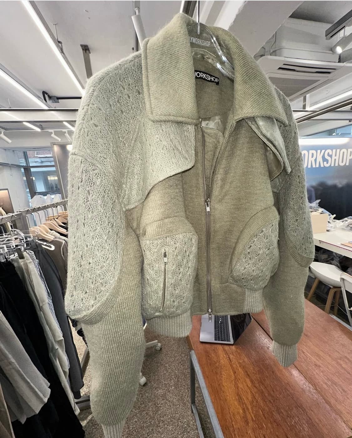 오들리워크샵 니트 쿼드 자켓 상품이미지5