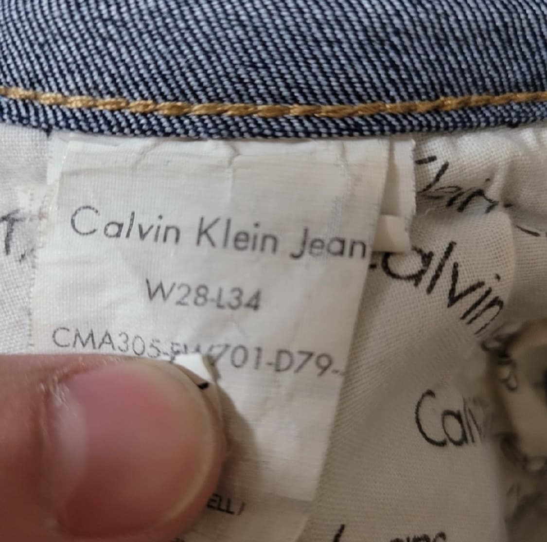 CK 캘빈클라인 진청바지 W28L34 상품이미지4