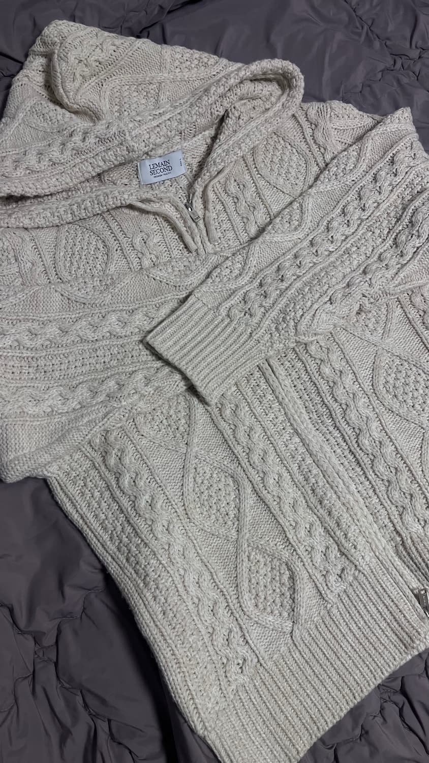 리메인세컨드 후드집업니트 상품이미지1